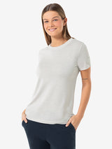 NAISTEN CASUAL RIB BIO J TEE MERINOVILLAINEN T-PAITA