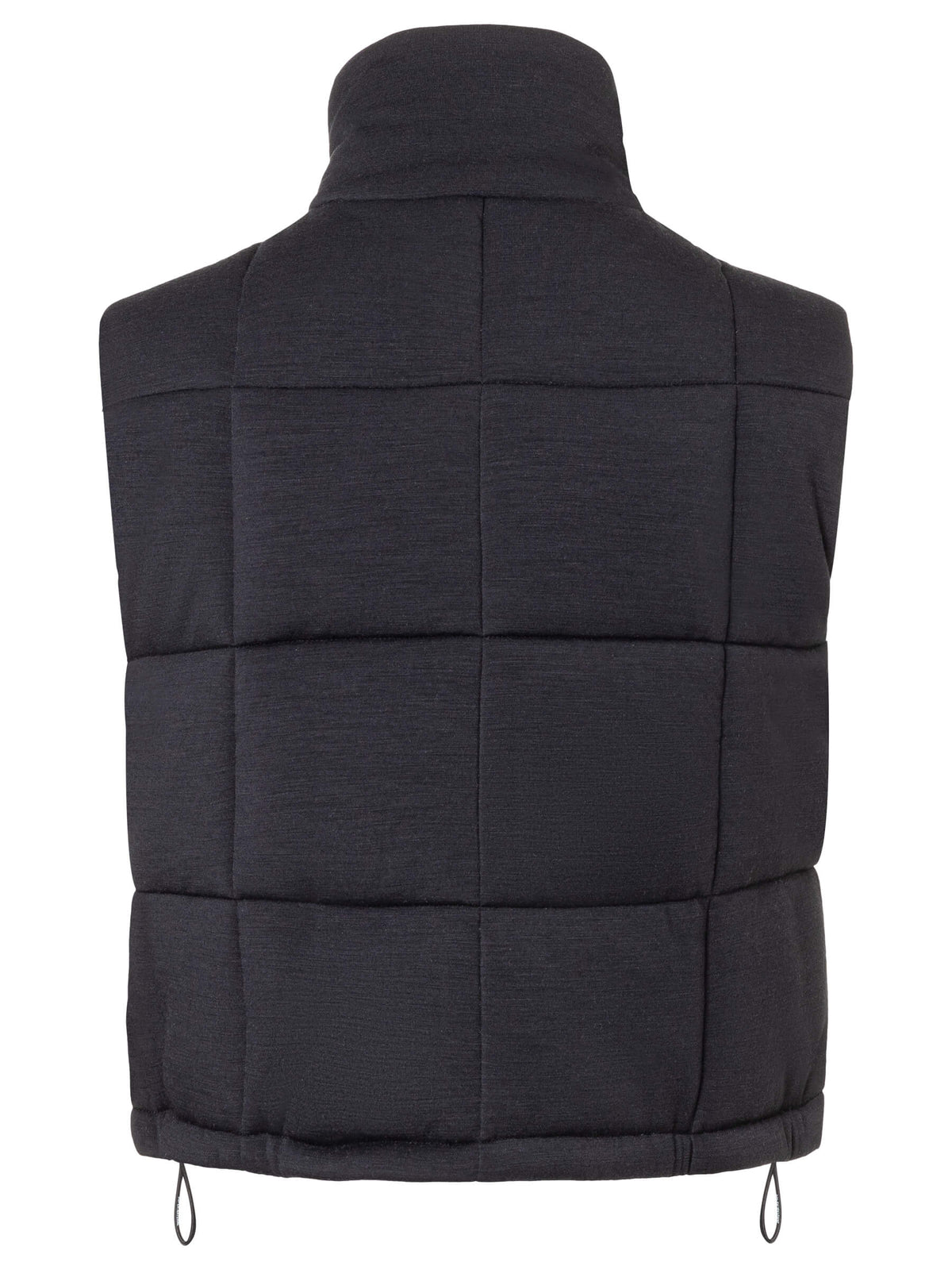Naisten Puffy DWR Vest merinovillainen toppatakki, väri Jet Black – tuotekuva takaa