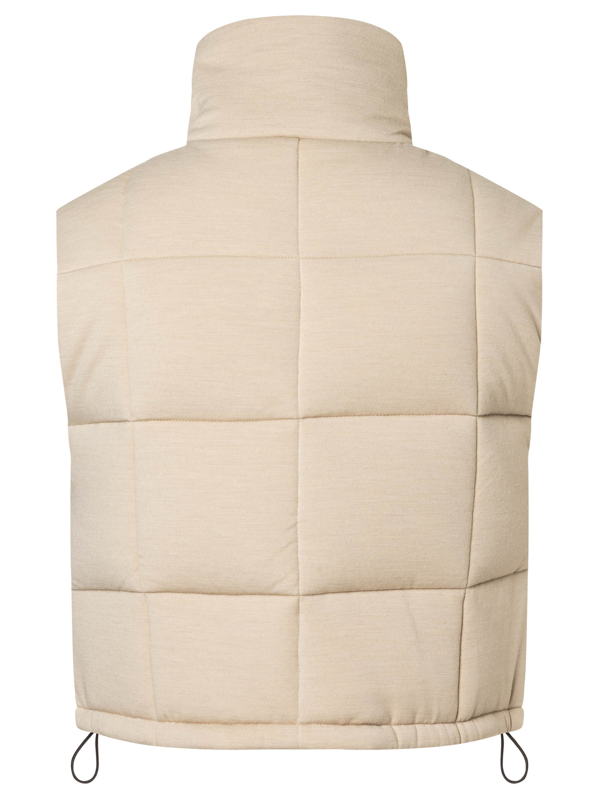 Naisten Puffy DWR Vest merinovillainen toppatakki, väri White Pepper – tuotekuva takaa