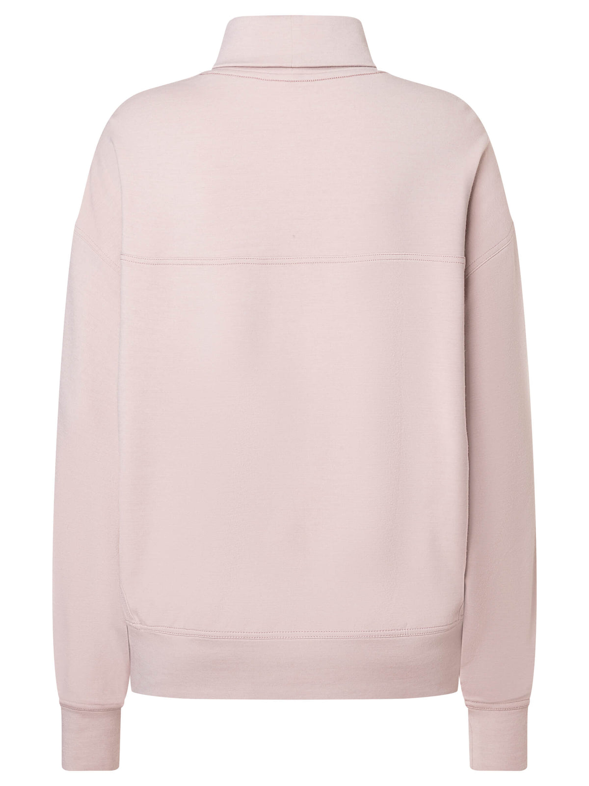 Naisten Rolling Roll Neck merinopusero, väri Dusty Rose – tuotekuva takaa