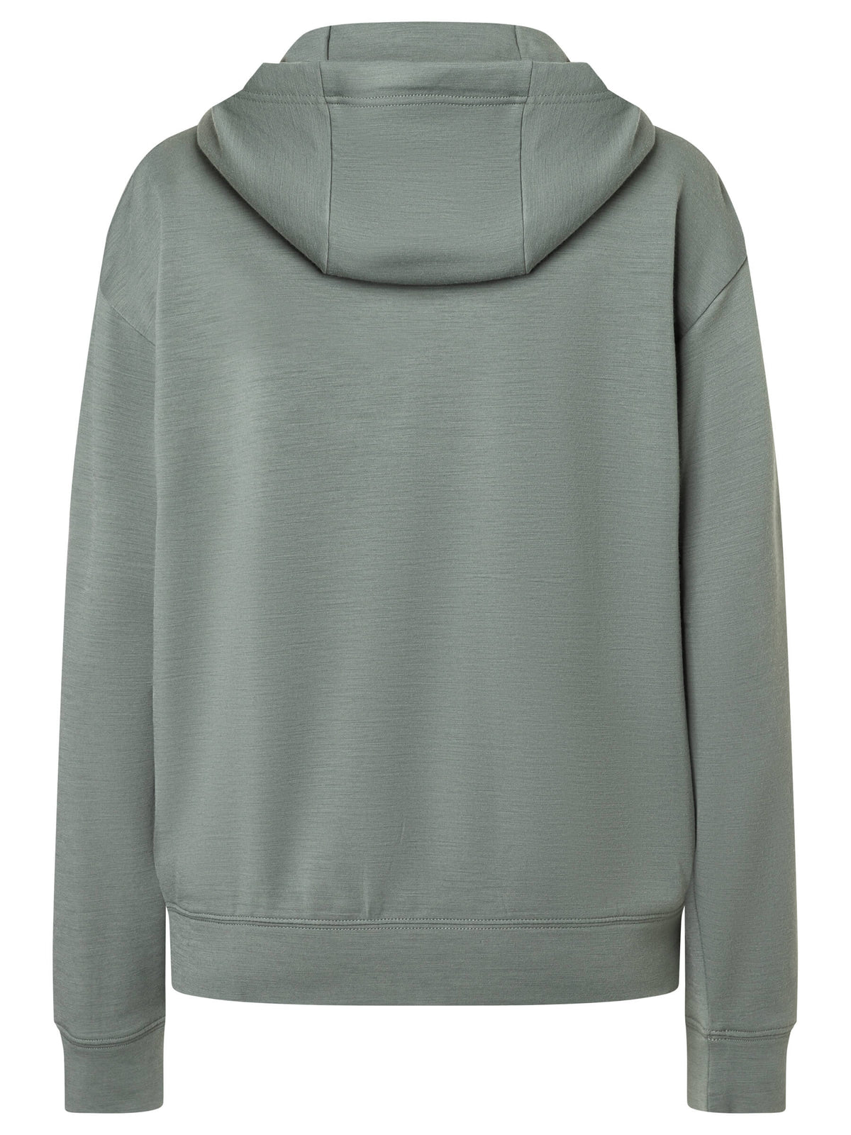 Naisten Snowdrops Hoodie merinohuppari, väri Eucalyptus/Various – tuotekuva takaa