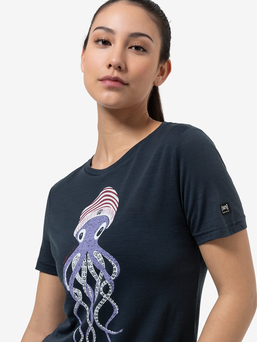 NAISTEN OCTOPUSSY TEE MERINO T-PAITA