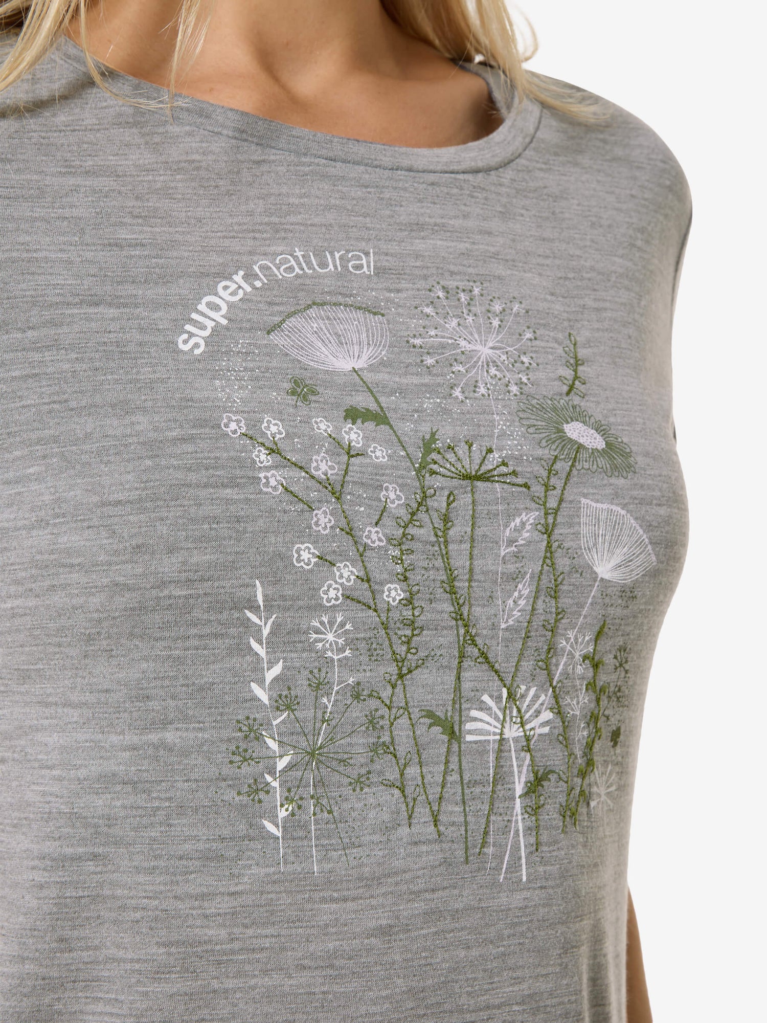 NAISTEN ROCK FLOWERS TEE MERINO T-PAITA