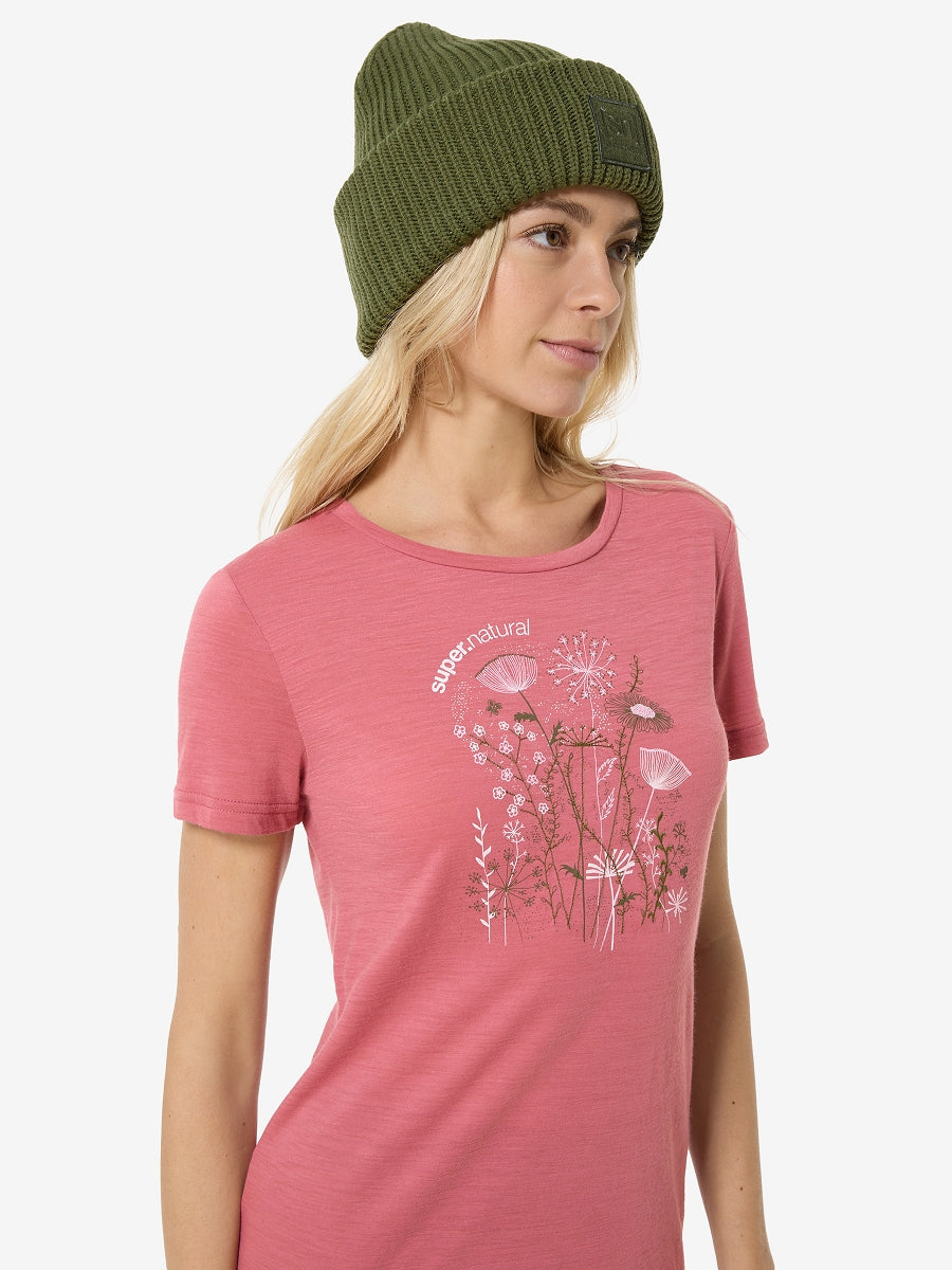 NAISTEN ROCK FLOWERS TEE MERINO T-PAITA