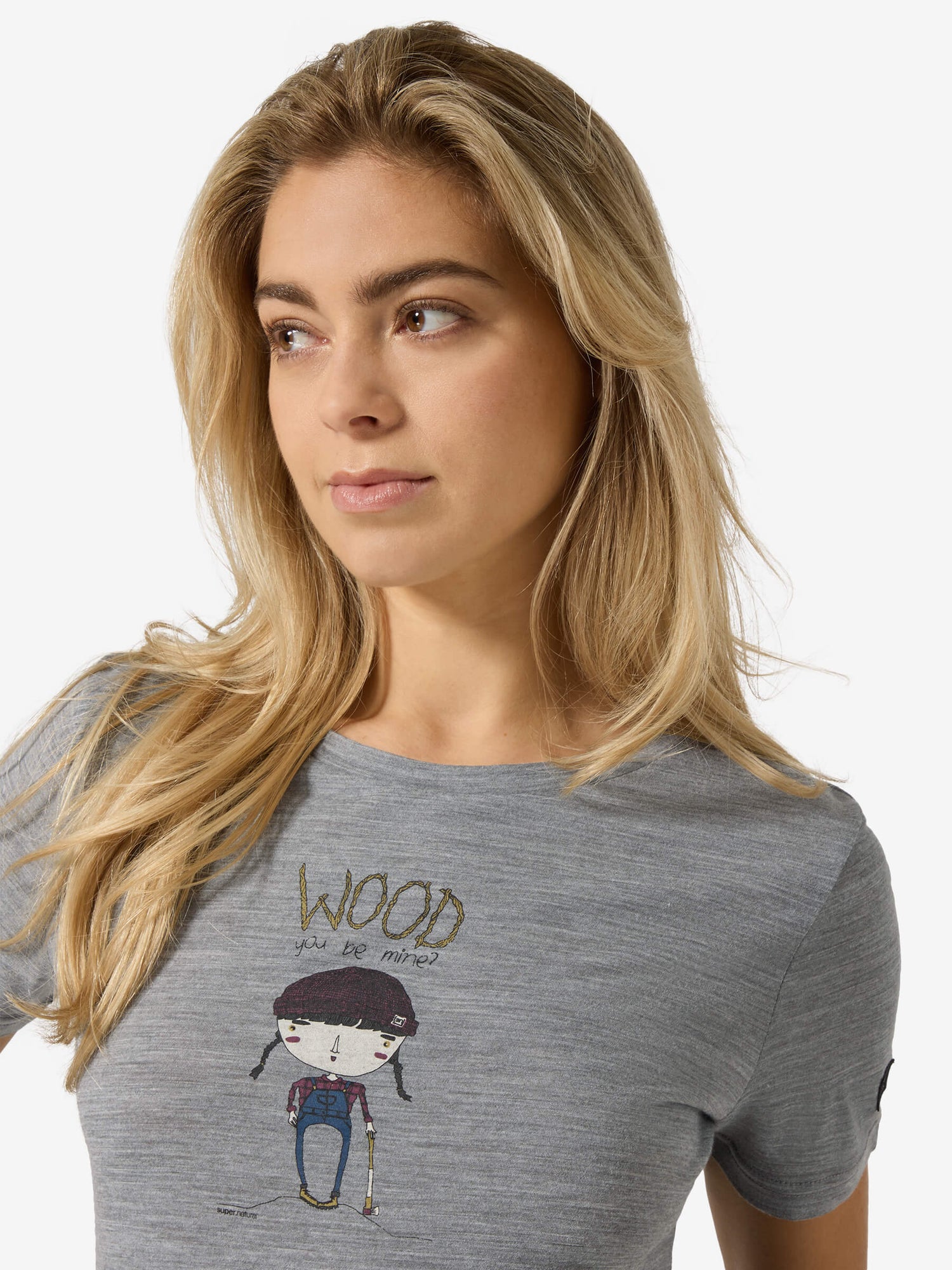 SUPER.NATURAL WOOD CRAFTINE TEE NAISTEN T-PAITA