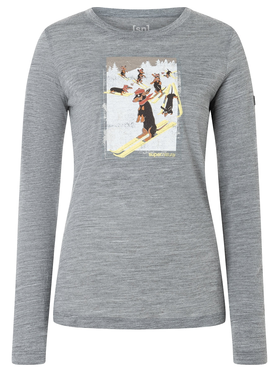 NAISTEN DACHSHUND PARTY PITKÄHIHAINEN MERINOPAITA