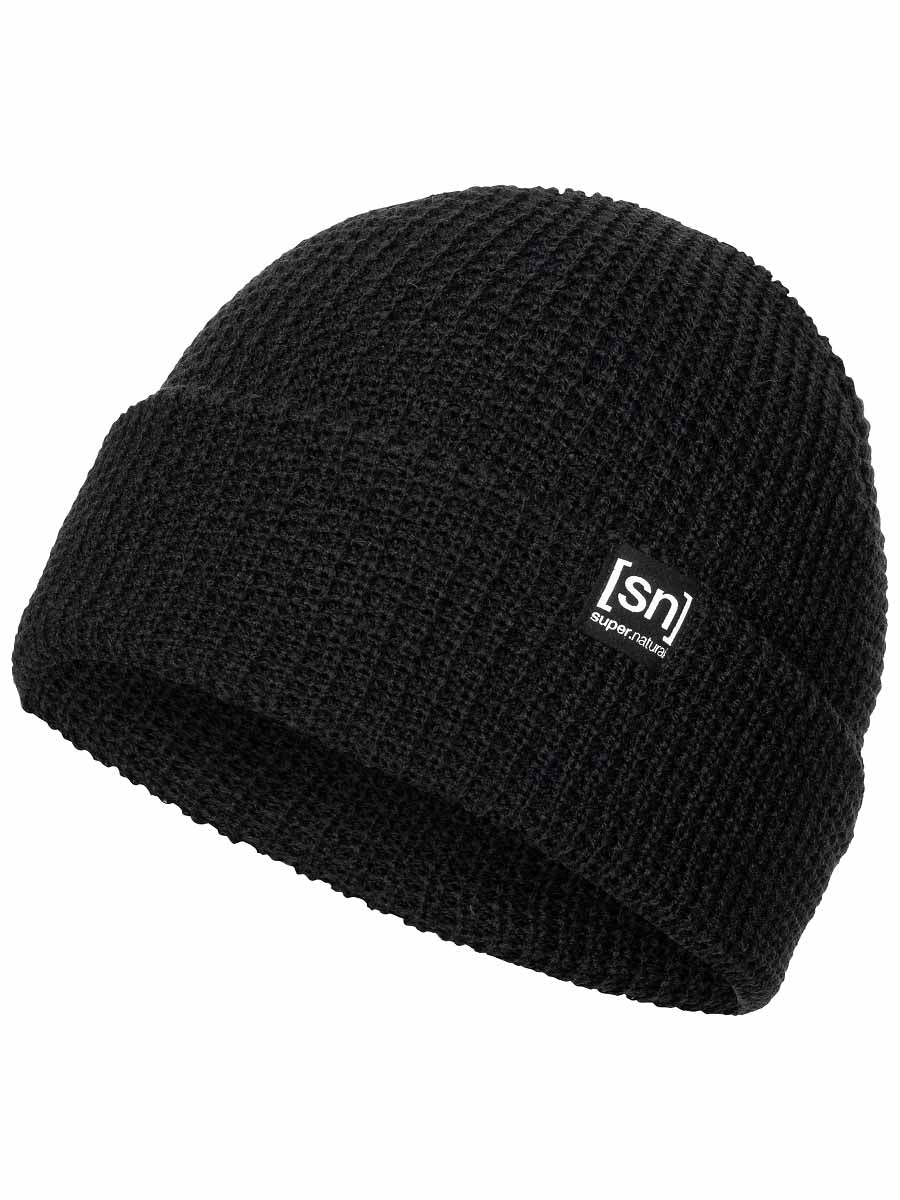 super.natural city beanie tuote jet black värissä